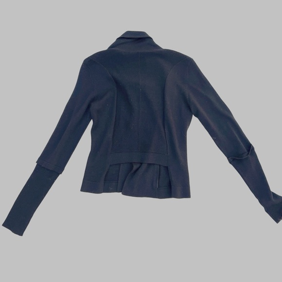 BCBG MaxAzria Assymetical Zipped Sweater, Black, S - Picture 4 of 4